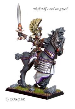 High Elf Lord on steed by Dorgar