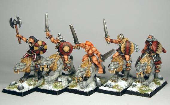 Barbarian Sabertooth Riders by witchhunter