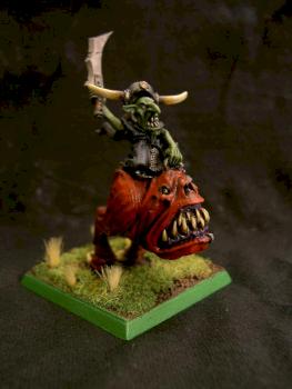 Night Gobbo on cave squig. by SolarMacharius