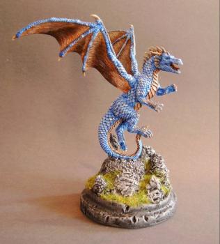 Blue Amber Dragon by Cécile