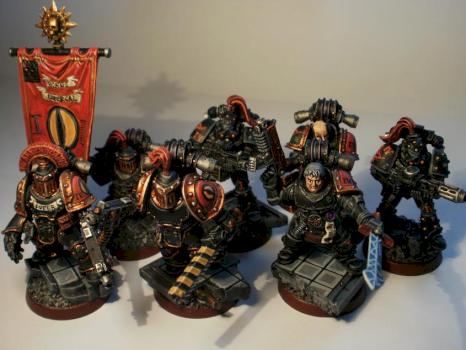 Sons of Horus 1st Co. Justaerin PA squad by Sotirios