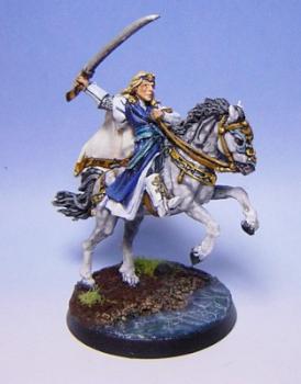 LOTR Mounted Glorfindel on Dapple by wintersrainne