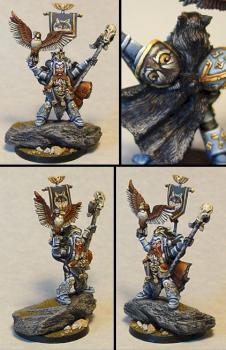 Warhammer 40k Space Wolves Runepriest on sculpted base by James by Wappellious