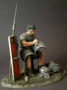 Roman Soldier cleans his armour... by Burzmali