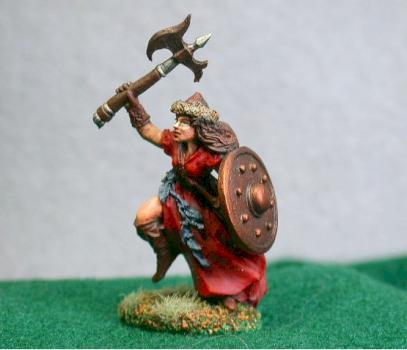 Female Barbarian with axe by kickboxer