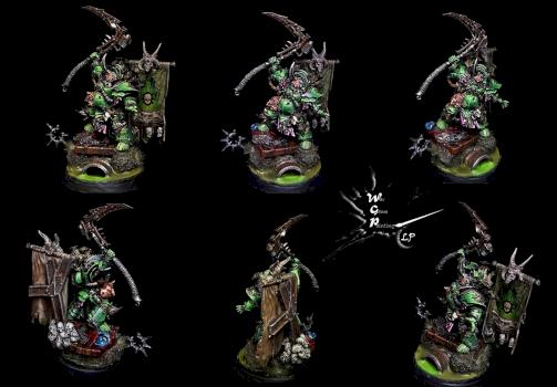 Papa Nurgle Son Typhus with a Uniqe base Warhammer 40K by CroWarGamePainting