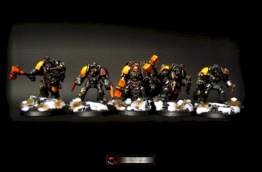 Warhammer 40.000 Wolf Guard Terminators Thunder Hammer. by Hexagone Club