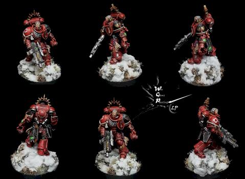 500th Limited Edition Primaris Space Marine Lieutenant (Painted as Blood Angels and modded a bit) by CroWarGamePainting