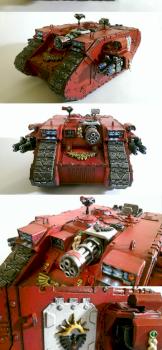 Scratchbuilt papercraft Land Raider by gorb