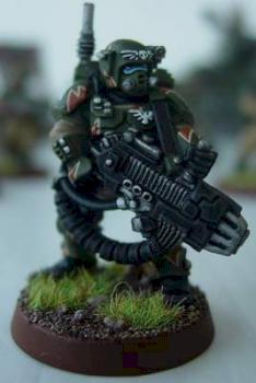 Kasrkin Stormtrooper Imperial Guardsmen with Plasma Gun by dmwargamerau