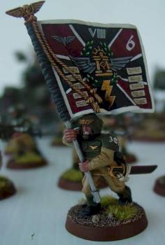 Cadian 8th Imperial Guard Standard Bearer by dmwargamerau