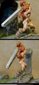 I-Kore Celtos Enu Greatsword Champ on sculpted base by James by Wappellious