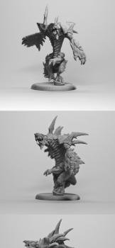 Carnivean - Legion of Everblight - modest conversion - undercoat by malarz1989