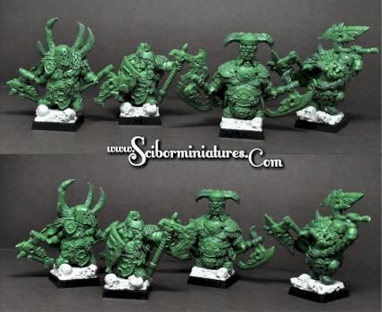 Evil Dwarves - greenstuff - hand sculpted by Scibor