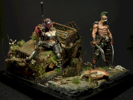 Diorama Post Apo Cherry & Mohawk by Filgja