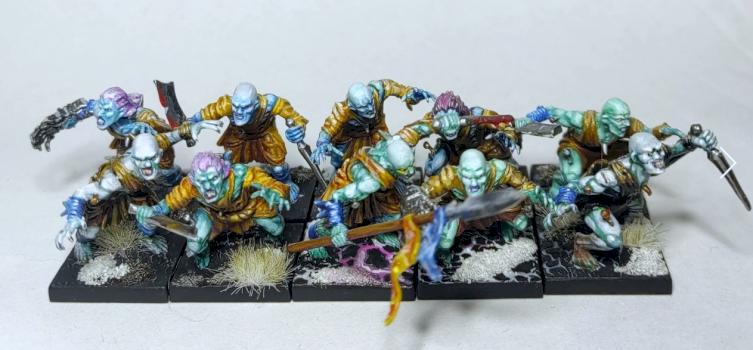 Undead Ghouls - Ochre/Blue army colours by Draeca