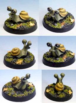 Sculpted and painted cute snail by cdukino