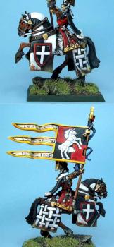 Bretonnian standard bearer by Donga