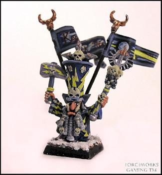 Chaos Dwarf with hand done banners by forgeworksgaming