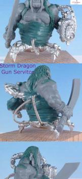 Storm Dragon Gun Servitor by gonzo miniatures