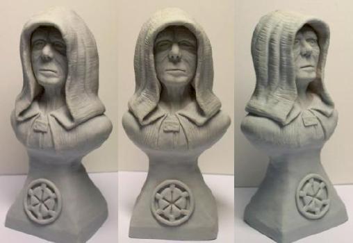 Emperor Palpatine's bust by marteaufou