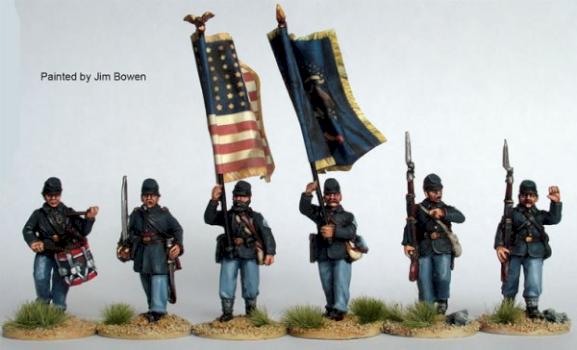 ACW Union commandgroup by Perry miniatures by JimBowen