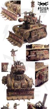 Scratchbuilt Ork 'Leman Russ' by Dmitry Rommel