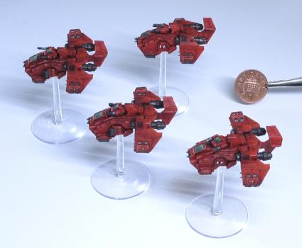 Blood Angels Stormraven Gunships by elsmore