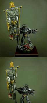 Black Templar standard Bearer by Flameon