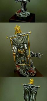 Black Templar standard Bearer details by Flameon