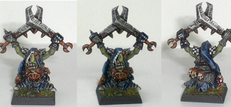 Night Goblin Warboss with 2 swords by cb_rex