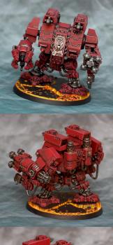 Space Marines Red Templars Ironclad Dreadnought by gimiak