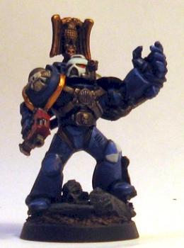 Space Marine veteran with power fist by Vitulv