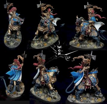 Lord Celestant on Dracoth Age Of Sigmar Commission Job by CroWarGamePainting