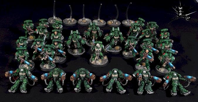 Primaris Dark Angels Army Commission Warhammer 40K by CroWarGamePainting