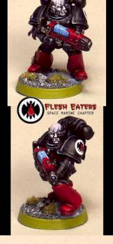 Flesh Eaters tactical marine w/ Plasmagun by Chaplain Desmodus