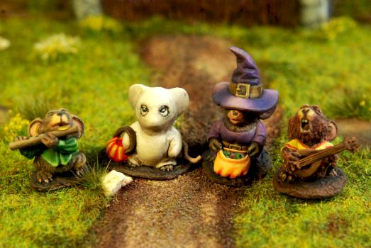 Mouslings 2 bards and Halloween at home by Kostasiii