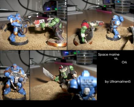 Space Marine vs Ork by Ultramarine45