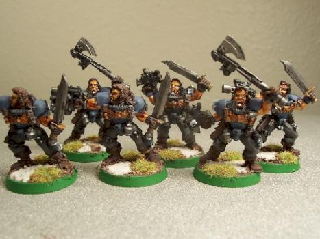 Space Wolf scouts by munkeyjoepaints