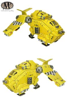 Space Marine Imperial Fists Stormraven Gunship @ tournament quality by hesperax