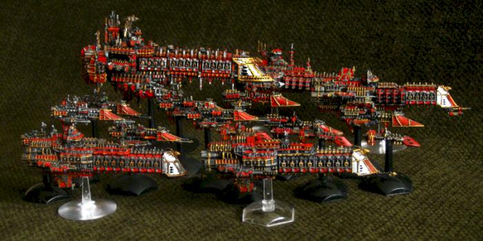 Battlefleet Gothic ships by leaxe