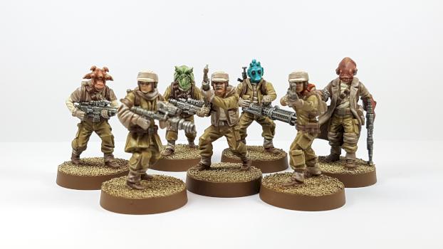 Star Wars Legion Rebel Trooper Squad by Airwalker