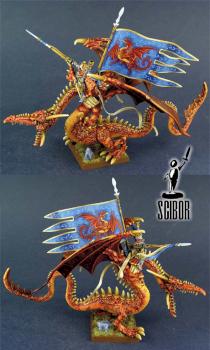 Warhammer High Elves Imrik Dragon by Scibor