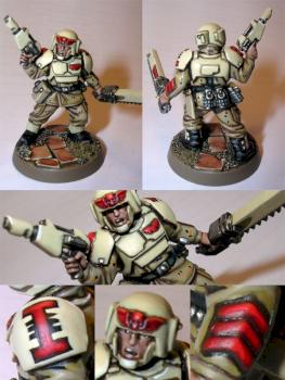 Imperial Guard - Cadian Sergeant (Inquisition) kitbash by shlaeNg