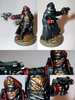 Imperial Guard Commissar with bolt pistol by shlaeNg