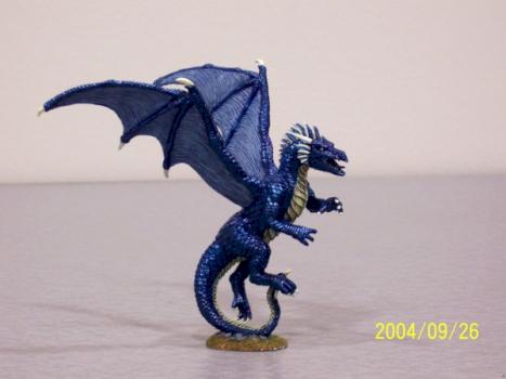 Amber Dragon done Metallic Blue by Drachenherz