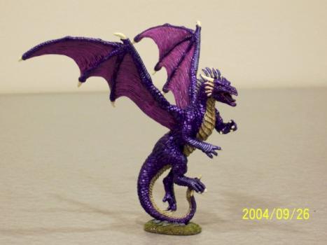 Amber Dragon done Metallic Purple by Drachenherz