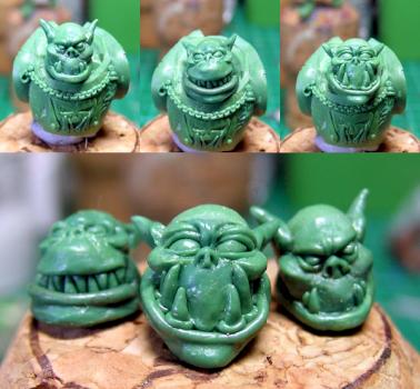 Orc Warlord WIP - Head variants by wereweevil