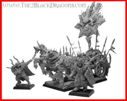 Warhammer fantasy Chaos Krieger Kriegsschrein Warshrine by The 2 Black Dragons