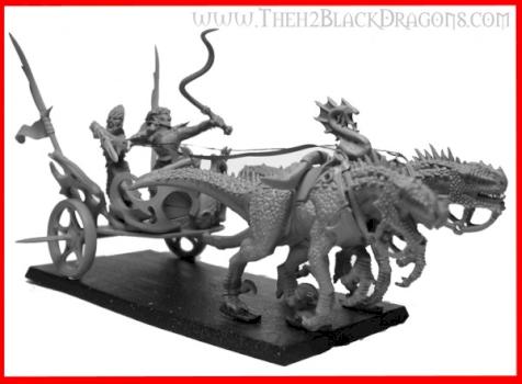 Warhammer fantasy Dunkelelfen Dark elves Streitwagen by The 2 Black Dragons